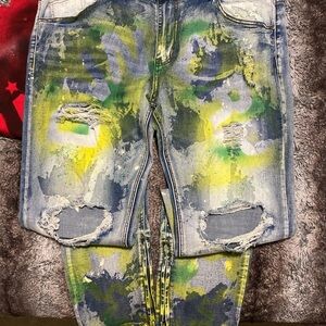 Colorful Distressed Jeans